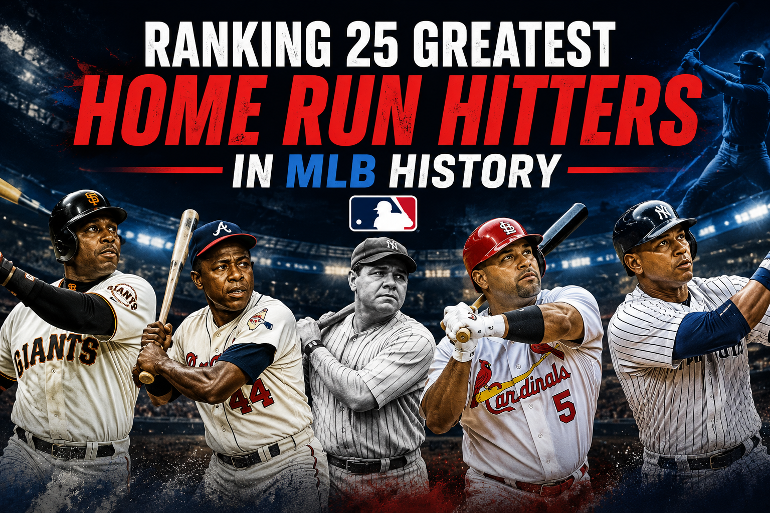 25 Greatest Home Run Hitters in MLB History
